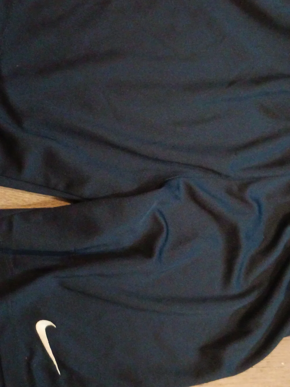 Nike Black Athletic Leggings with White Swoosh